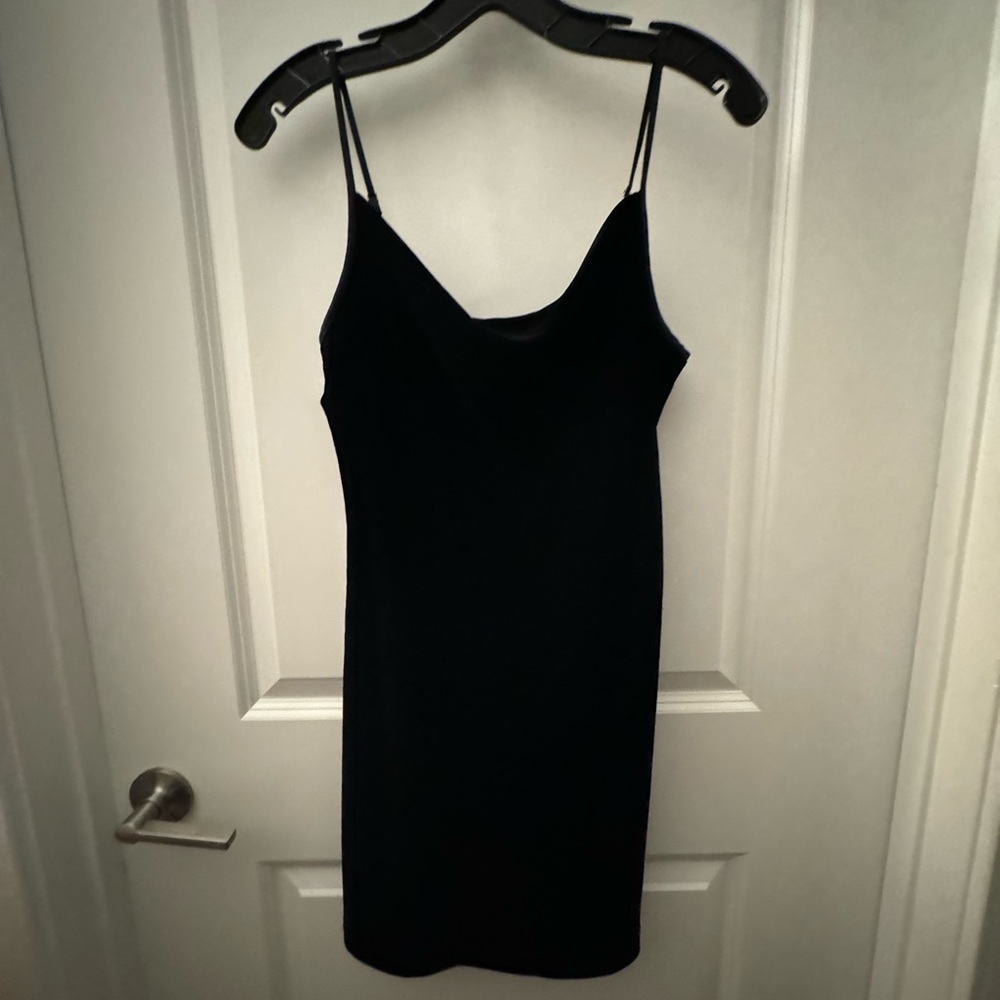 NWT Black Velvet Cowl Neck Dress